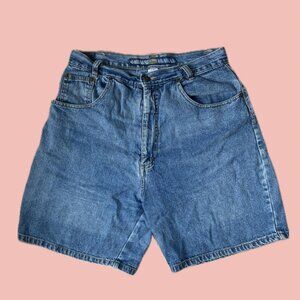 Vintage Bermuda Denim Jorts – Mid-Wash Blue